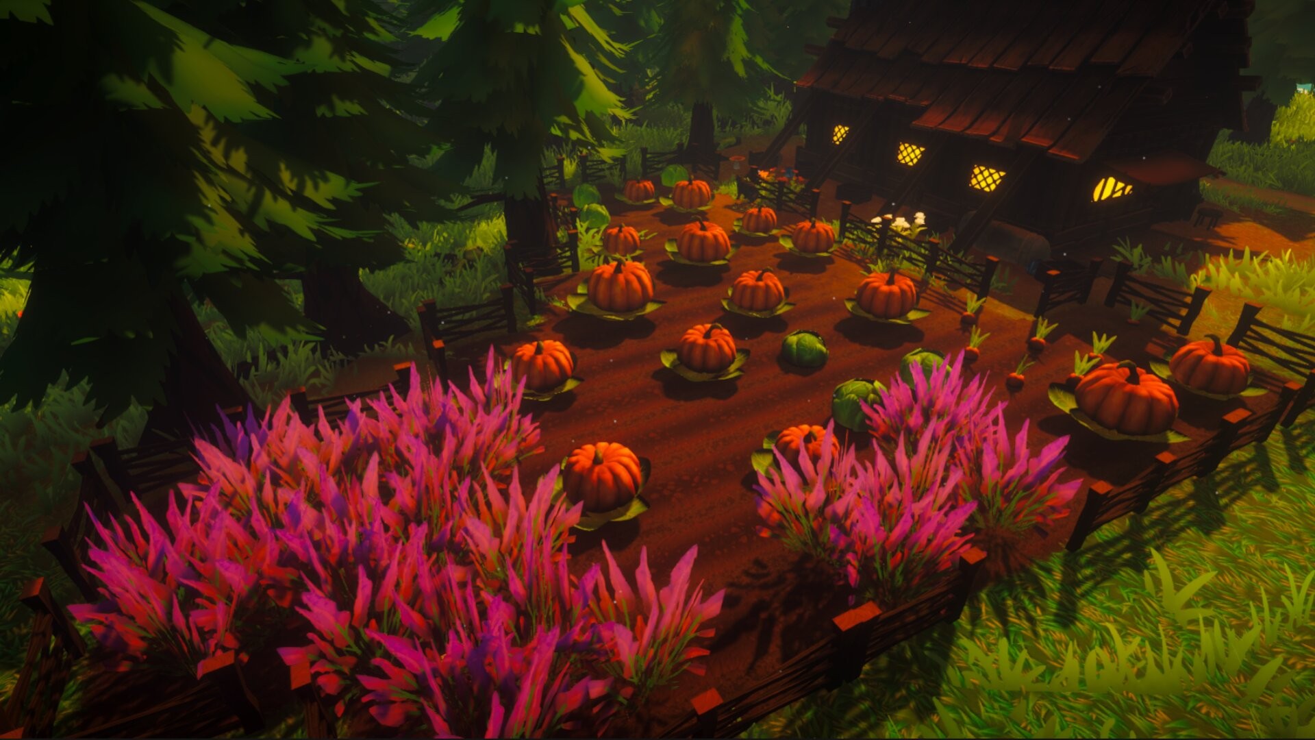 Thveit - a harvest of carrots, pumpkins, and cabbages bound for the Eldhus