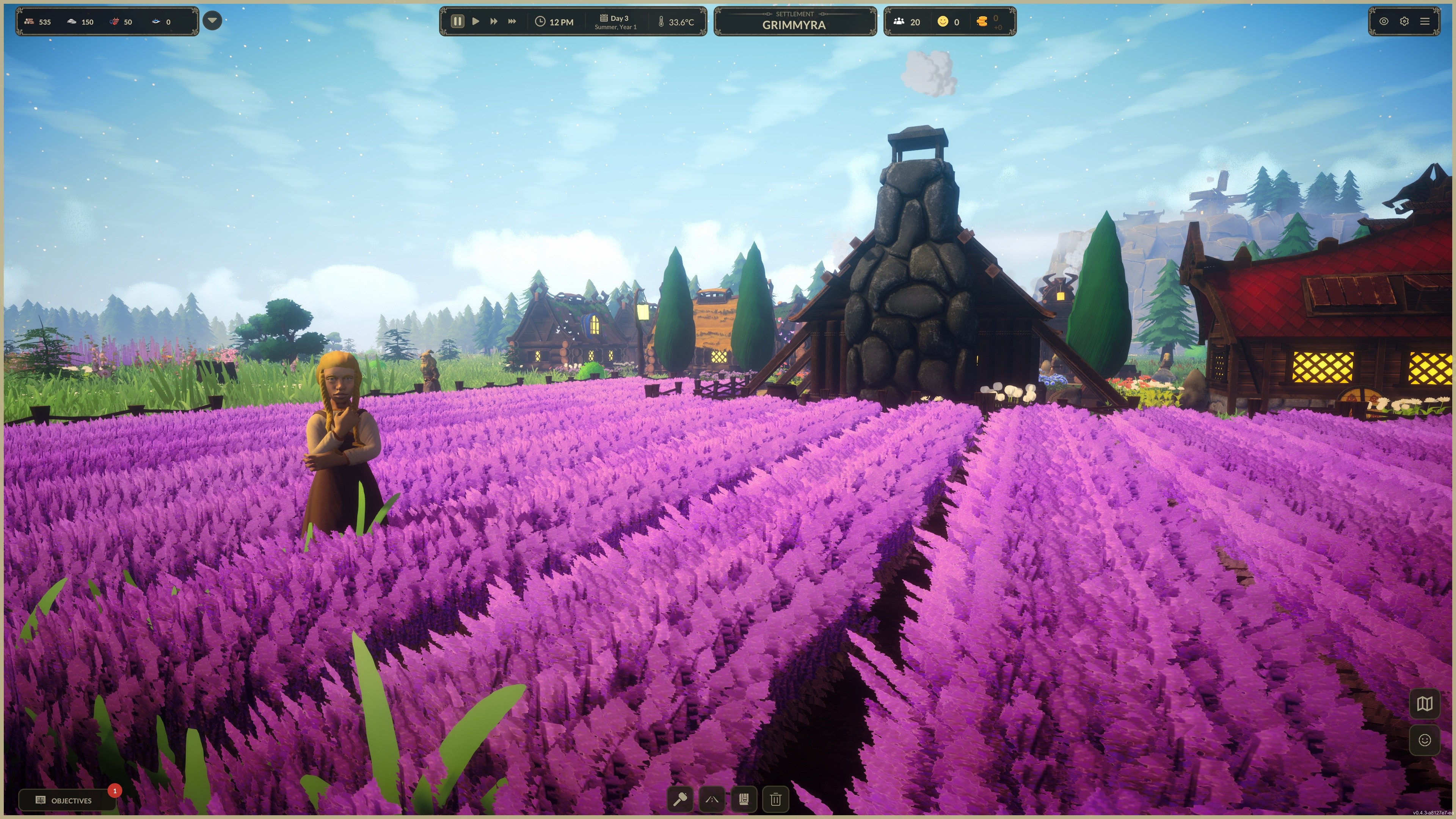 Thveit - a field of lavender grown purely for the trade table
