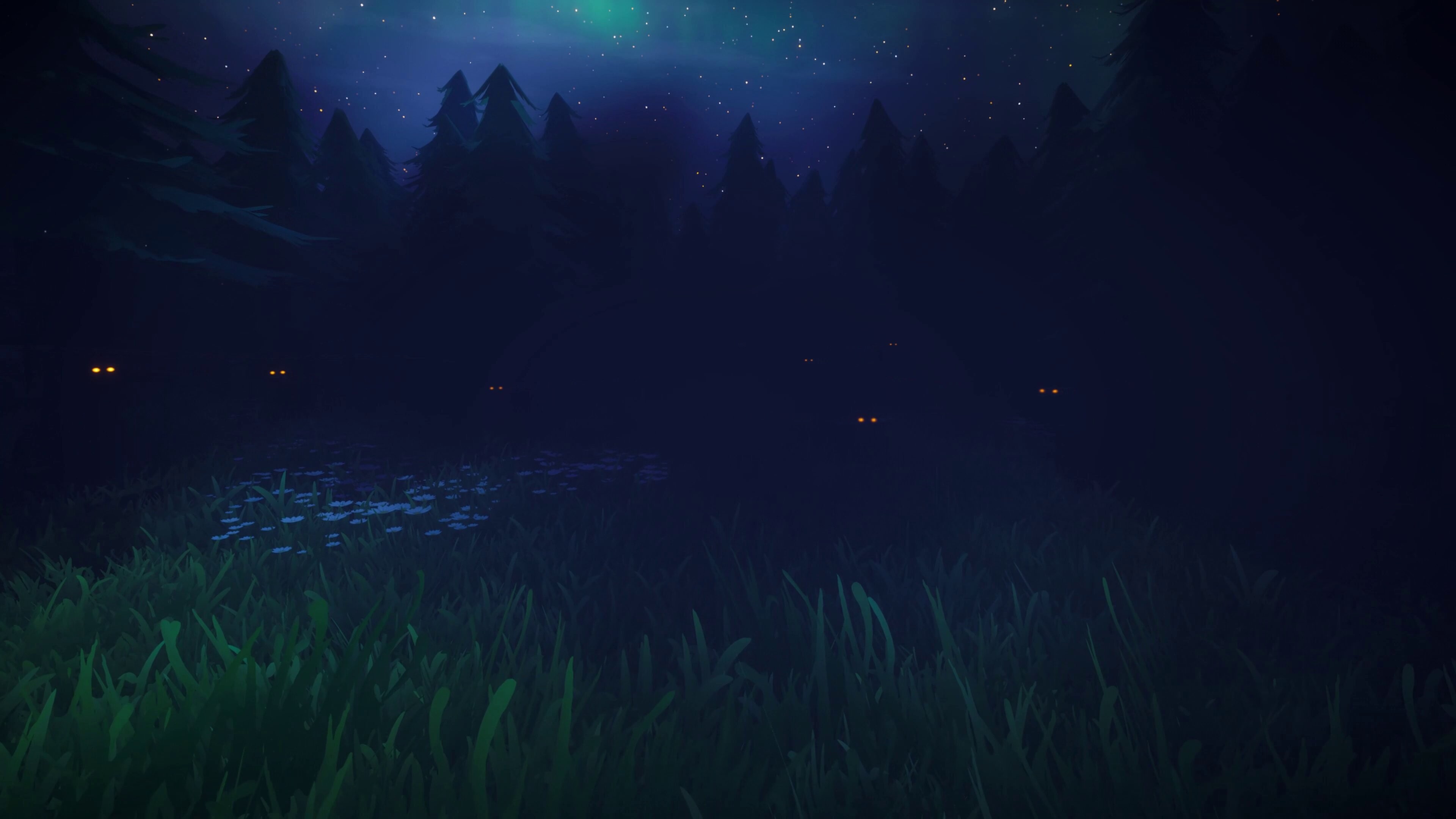 Thveit - a spirit emerging from the forest at night